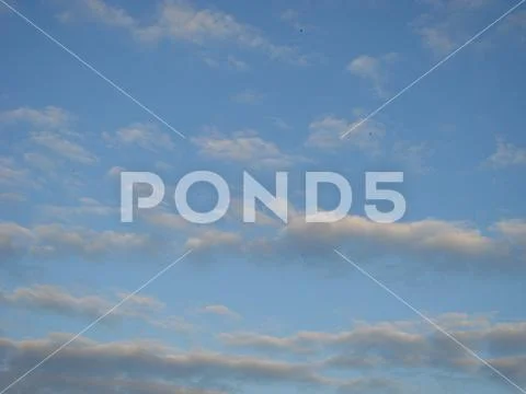 Blue sky and clouds with copy space Stock Photos