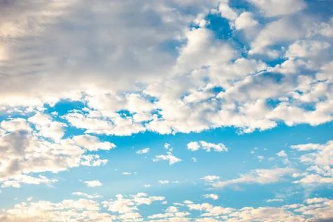 Blue sky and clouds with copy space Stock Photos
