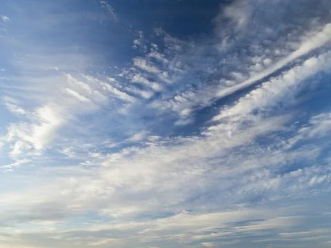 Blue sky and clouds with copy space. Stock Photos