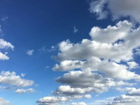 Blue sky and clouds during the day in fine weather. Stock Photos