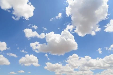Blue sky and clouds. Stock Photos