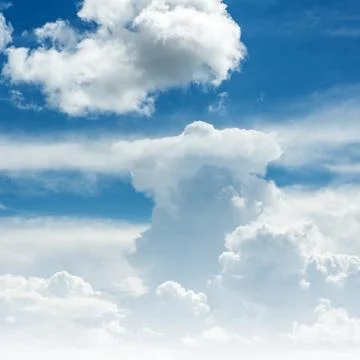 Blue sky and clouds Stock Photos