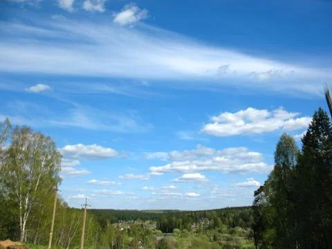 Blue sky and clouds Stock Photos