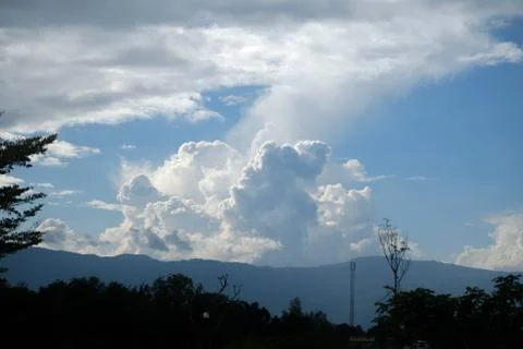 Blue sky and clouds. Stock Photos