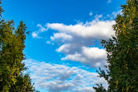 Blue sky and clouds. Stock Photos
