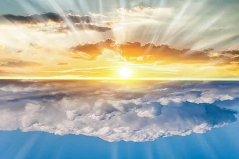 Blue sky and clouds Stock Photos