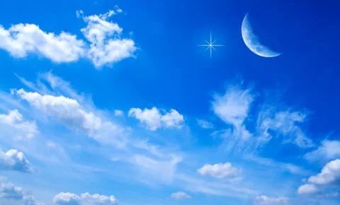 Blue sky and clouds Stock Photos