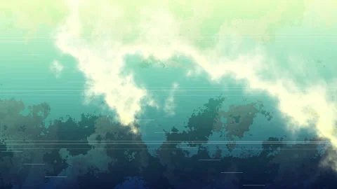 Blue sky and clouds retro style film look Stock Footage 347347960