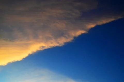 Blue sky and clouds. Sunset view Stock Photos