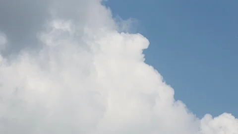 Blue sky and clouds time lapse on beautiful summer day. Stock Footage 91039356