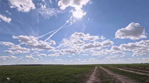 Blue sky and clouds. Time lapse. Stock-Footage 217952487