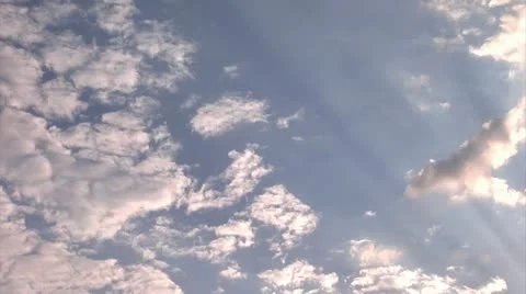 Blue Sky and Clouds Timelapse 1080 HD Stock Footage 12027115