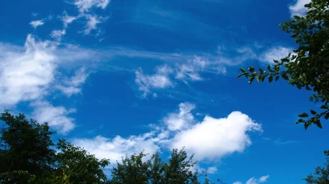 Blue sky and clouds timelapse Stock Footage 52367870