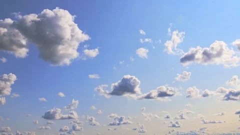 Blue sky and clouds timelapse Stock Footage 95019994