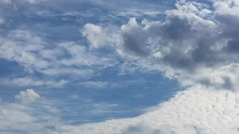 Blue sky and clouds timelapse Stock Footage 138635136