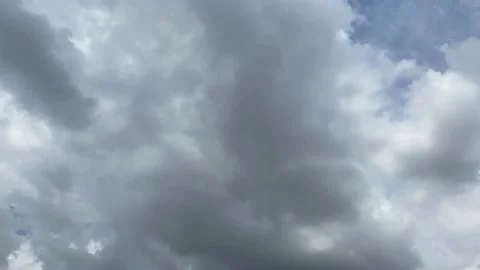 Blue sky and dark white cloud, Timelapse Stock Footage 220171235