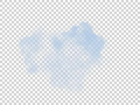 Blue sky and fluffy cloud isolated on transparency background	 Stock Illustration