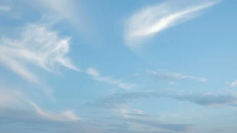 Blue sky and fluffy clouds Stock Footage 87869886