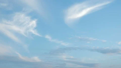 Blue sky and fluffy clouds Stock Footage 87870236