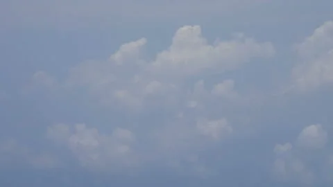 Blue sky and fluffy clouds. Stock Footage 91205589