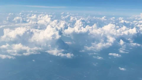 Blue Sky and Fluffy Cloudy Stock Footage 153464517