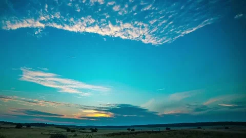 Blue sky and landscape sunset Video stock 221462018