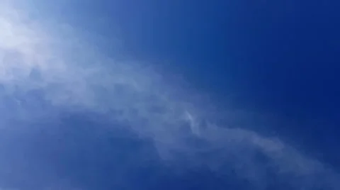 Blue sky and liner cloud slow move pass Stock Footage 68019311