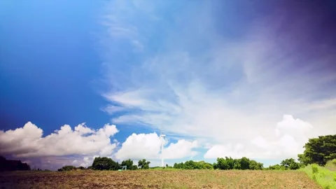 Blue Sky and Moving Clouds Timelapse Stock Footage 335570168