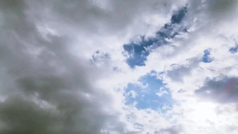 Blue Sky and Moving Clouds Timelapse 29 Seconds Stock Footage 336658738