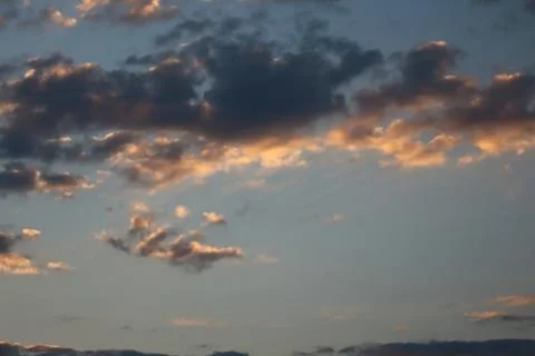 Blue sky and red clouds. Stock-Fotos