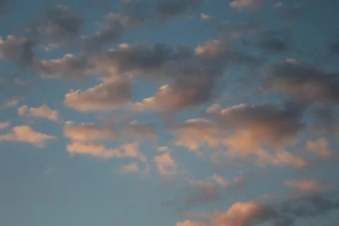 Blue sky and red clouds. 스톡 사진