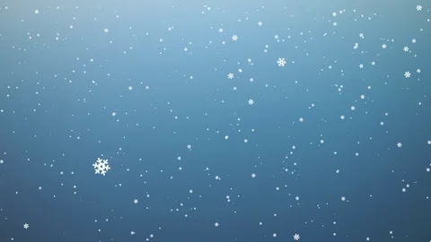 Blue sky and snow falling Video stock 70942615