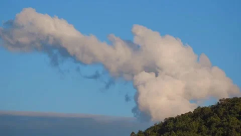 Blue sky and steam cloud Video stock 273698306