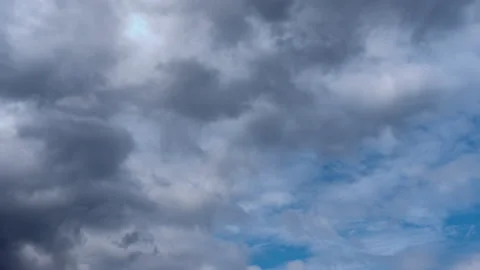 Blue Sky And Storm Clouds. Sky And Clouds Timelapse Stock Footage 153962093