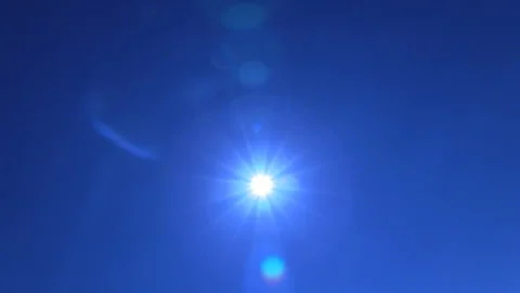 Blue Sky and Sun Stock Footage 327492370