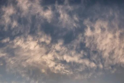 Blue sky and sunset clouds various objects of the summer season in the bes... Foto stock