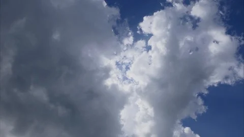 Blue sky and time-lapse clouds Видео 100572430