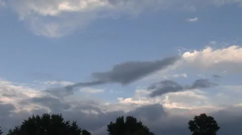 Blue Sky and Trees Time Lapse Stock Footage 12027085