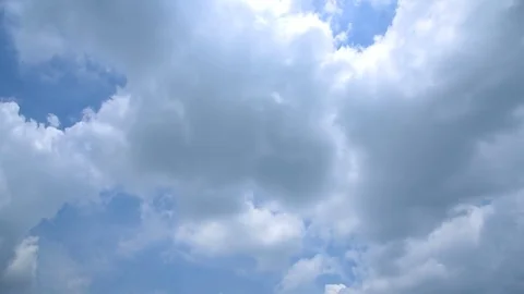 Blue sky and white cloud landscape with time lapse. Stock Footage 83910815