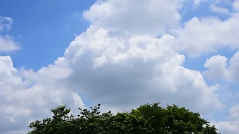 Blue sky and white cloud landscape with time lapse. Stock Footage 83925212