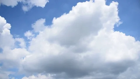 Blue sky and white cloud landscape with time lapse. Stock Footage 83931437
