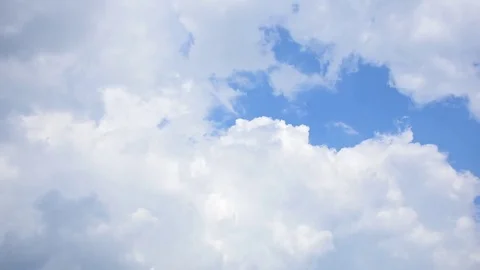 Blue sky and white cloud landscape with time lapse. Stock Footage 83931443