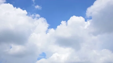 Blue sky and white cloud landscape with time lapse. Stock Footage 83931449