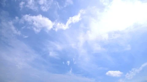 Blue sky and white cloud landscape with time lapse. Stock Footage 84585822