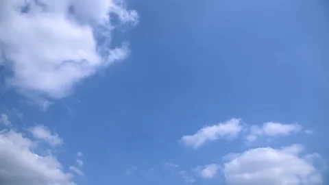 Blue sky and white cloud landscape with time lapse. Stock Footage 84585884