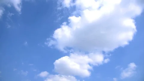 Blue sky and white cloud landscape with time lapse. Stock Footage 84585979