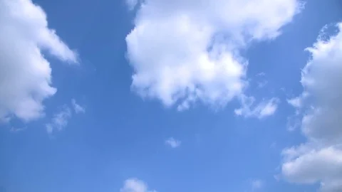 Blue sky and white cloud landscape with time lapse. Stock Footage 84586009