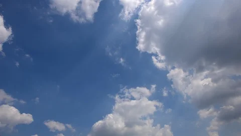 Blue Sky And White Cloud Landscape With Time Lapse. Stock Footage 107138014