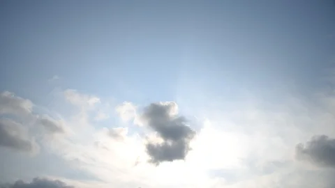 Blue Sky And White Cloud Landscape With Time Lapse. Stock Footage 107138102