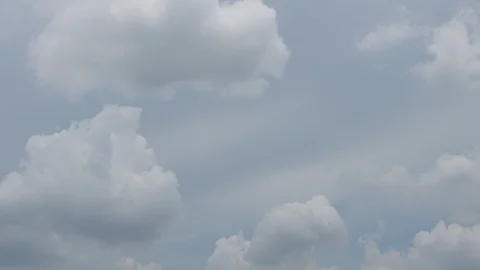 Blue Sky And White Cloud Landscape With Time Lapse. Stock Footage 109434038